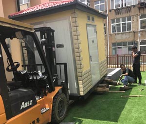 幼兒園箱變安裝就位現場